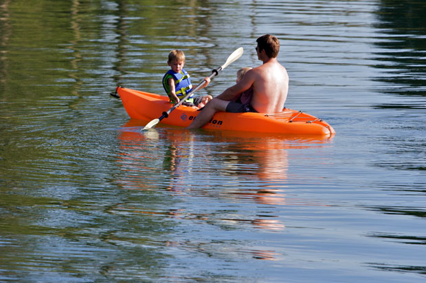 Cory and Logan Kayaking