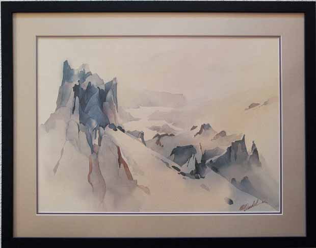 Mountain Peaks Watercolor