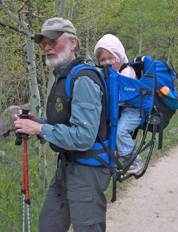 Grandpa with Granddaughter in pack