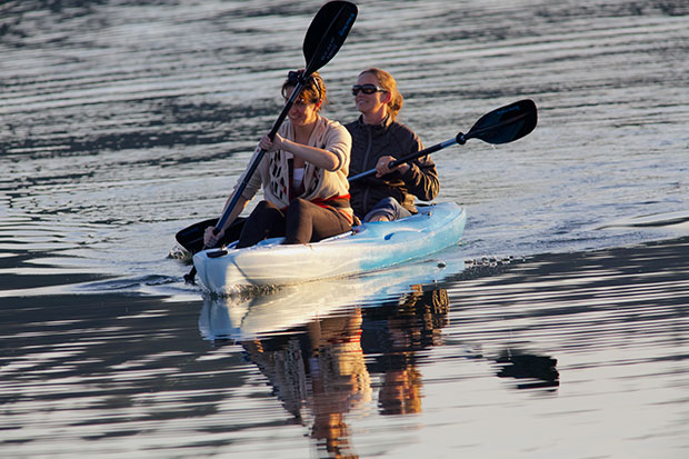 Margaux and Margaret kayaking 