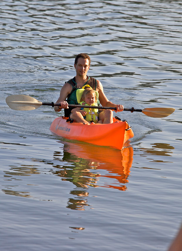 Tyson and Sydney Kayaking